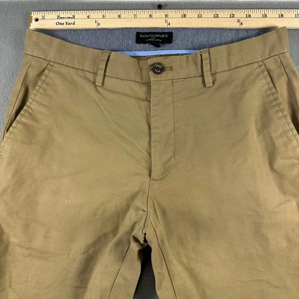 Banana Republic Mason Athletic Tapered Chino Pants Acorn Brown 32x31 338337 Mens